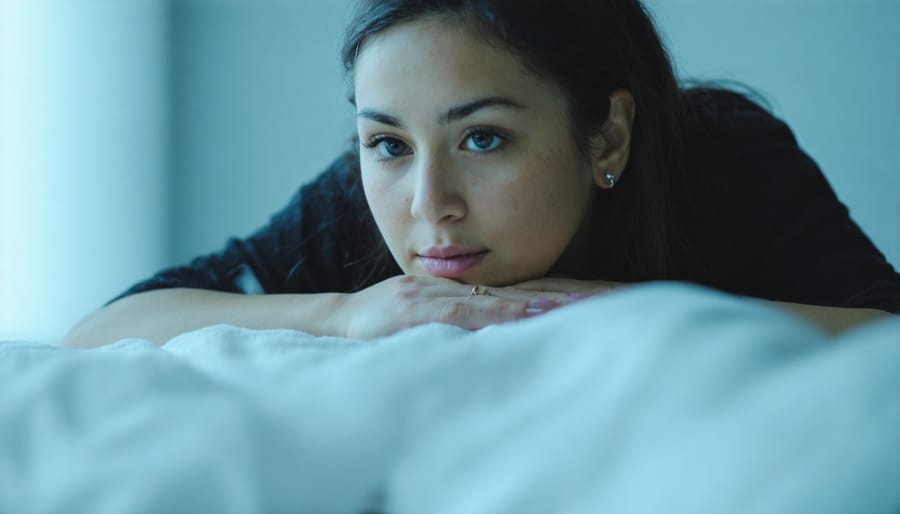 Hands carefully portioning a small dose of THCP gummy on plate