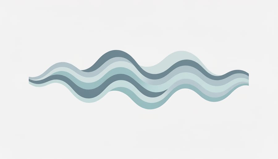 Close-up of ocean water ripples creating a calm, soothing texture